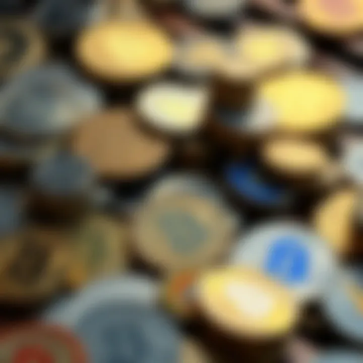 Diverse Cryptocurrencies Overview Visual representation of various cryptocurrencies
