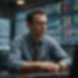 A visionary trader analyzing market trends