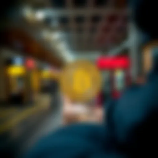 Visual representation of cryptocurrency transfer to bank