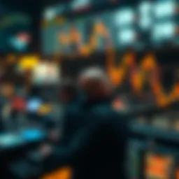 A conceptual representation of blockchain technology impacting financial markets