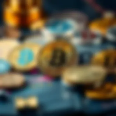Diverse Cryptocurrencies Offered Visual representation of different cryptocurrencies offered