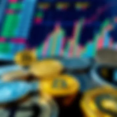 An array of popular cryptocurrencies available on different exchanges