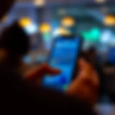 User Experience with Cool Wallet Pro App User interacting with Cool Wallet Pro app on smartphone