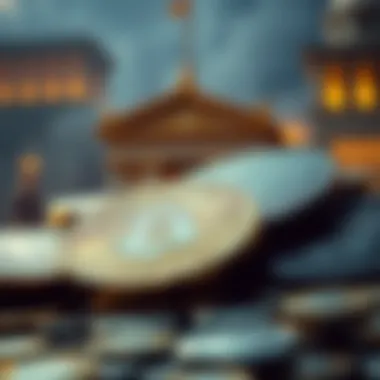 The Intersection of Cryptocurrency and Banking Visual representation of cryptocurrency and traditional banking