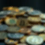 A digital representation of diverse cryptocurrencies
