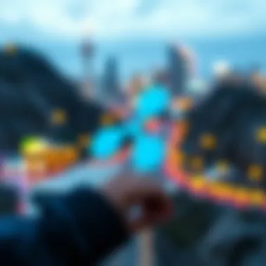 Illustration depicting regulatory challenges faced by Ripple