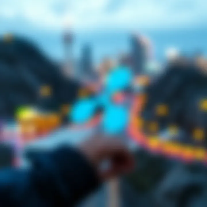 Illustration depicting regulatory challenges faced by Ripple