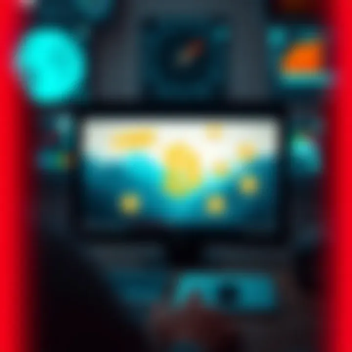 Diverse Platforms for Earning Bitcoin by Watching Videos Illustration of various platforms for earning Bitcoin
