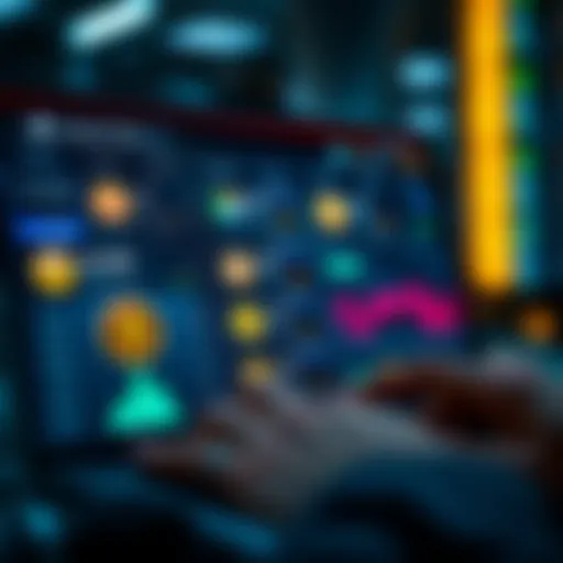 Digital wallet interface showcasing diverse cryptocurrency options