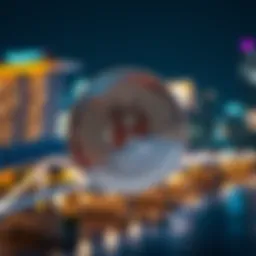 Abstract representation of cryptocurrency in Singapore