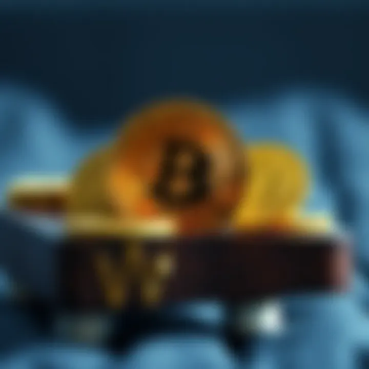 Conceptual representation of cryptocurrency and retirement planning