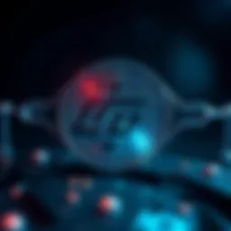 A digital representation of Galaxy Coin's blockchain technology