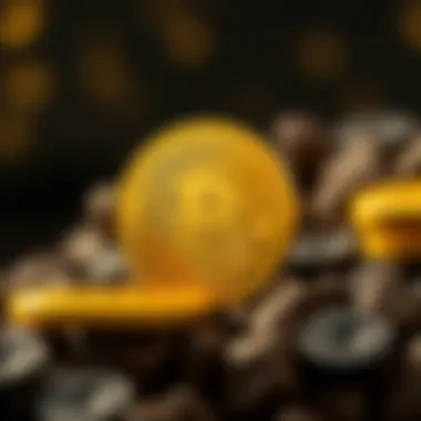 A visual comparison showcasing the stability of gold contrasted with the volatility of cryptocurrencies