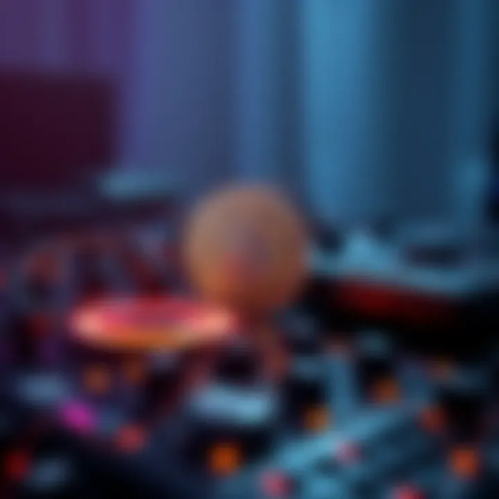 Fusion of Music and Blockchain Technology Conceptual image symbolizing the fusion of music and blockchain technology