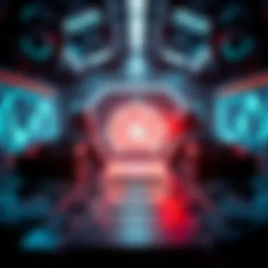 A futuristic depiction of technology intersecting with artistic expression