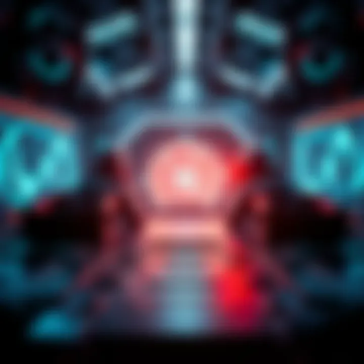 A futuristic depiction of technology intersecting with artistic expression