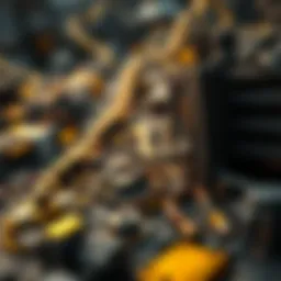 A detailed infographic illustrating various mining techniques for cryptocurrency.