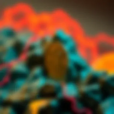 A conceptual illustration depicting the rise of cryptocurrency applications.