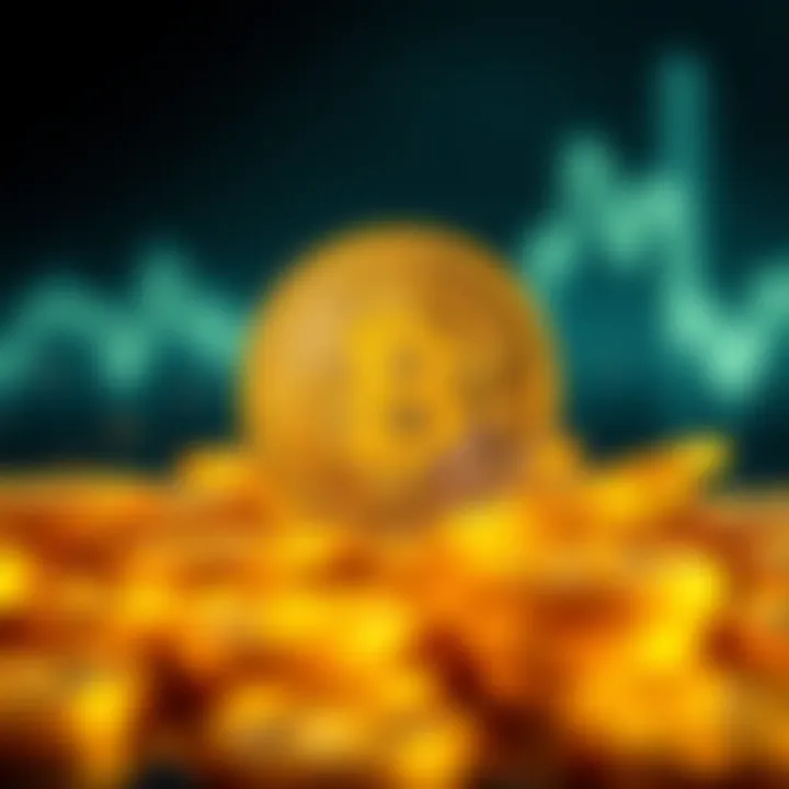 A futuristic concept illustrating the potential future trends in gold-backed cryptocurrencies.