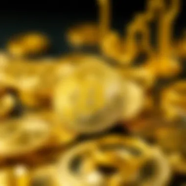 A digital representation of gold coins symbolizing wealth and security in cryptocurrency.