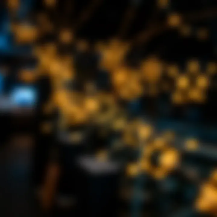 Visual representation of cryptocurrency interconnections