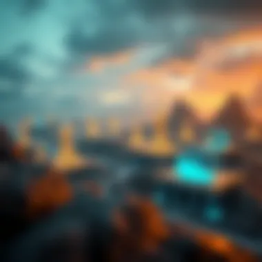 Futuristic digital landscape showcasing emerging innovations in crypto