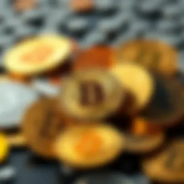 Diverse cryptocurrency coins illustrating investment strategies