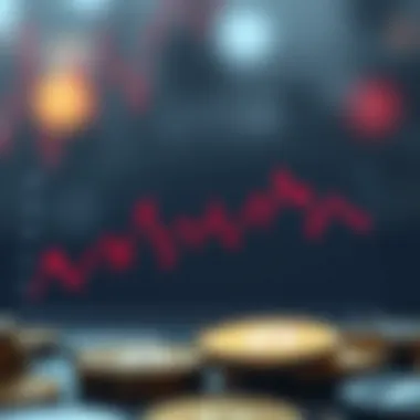 Graph depicting fluctuations in cryptocurrency and fiat currencies