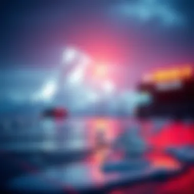 Futuristic projection graphic for Ice Chain price predictions