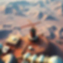 Aerial view of a Helium mining hotspot location with antennas