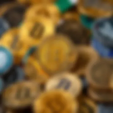 Diverse Cryptocurrencies Visual representation of various cryptocurrencies