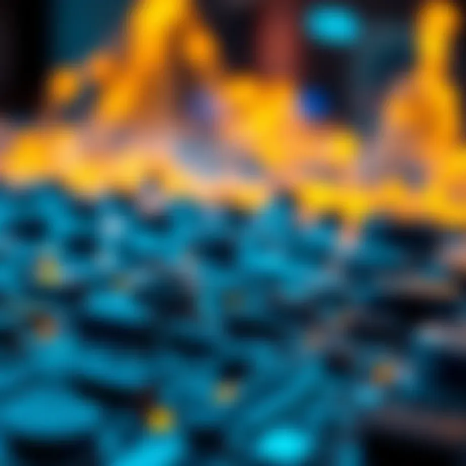Visual representation of blockchain technology