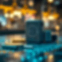 An abstract representation of blockchain technology