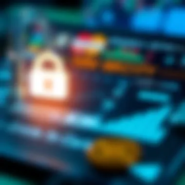 A secure digital wallet interface displaying various cryptocurrencies