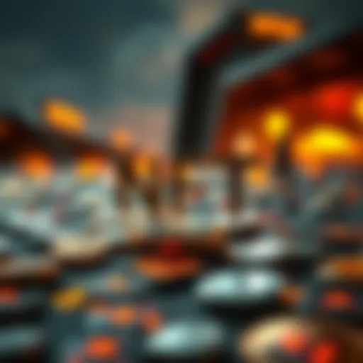 Visual representation of NFT tokens in a digital landscape
