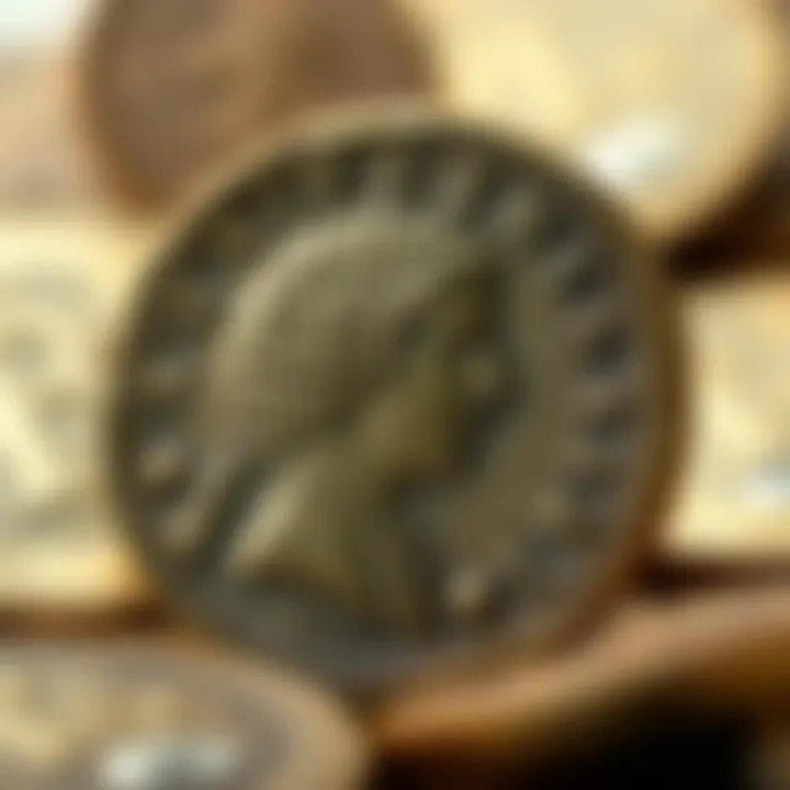 Detailed illustration of coin iconography from Rome