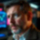 The Visionary Trader Portrait of the richest trader in the world with a contemplative expression