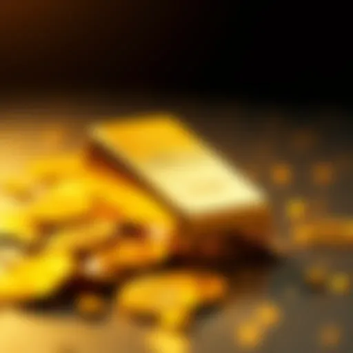 A pristine gold bar reflecting light, symbolizing wealth and investment