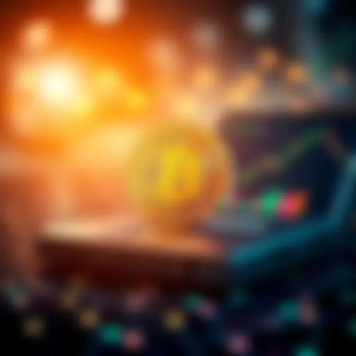 Digital Currency Transfer Concept Illustration of digital currency transfer between platforms