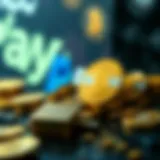 Visual representation of cryptocurrency integration with PayPal
