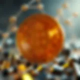 An abstract representation of Dotcoin's blockchain technology