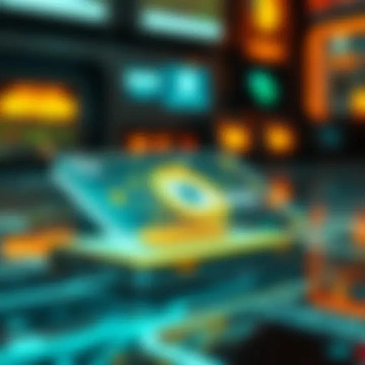 Futuristic Digital Wallet for Dotcoin A futuristic digital wallet concept featuring Dotcoin