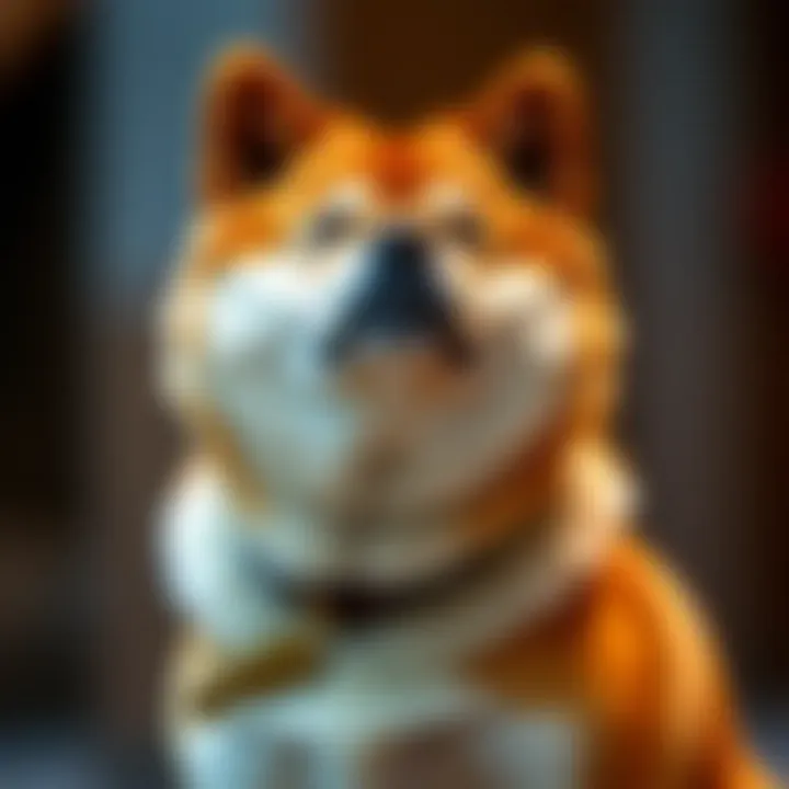 Illustration of Shiba Inu coin value fluctuations