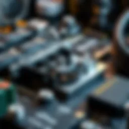 Visualization of graphics card components in mining
