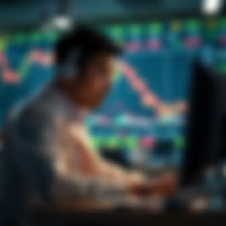 Informed Trading Decisions through Candlestick Analysis Trader making informed decisions using candlestick insights