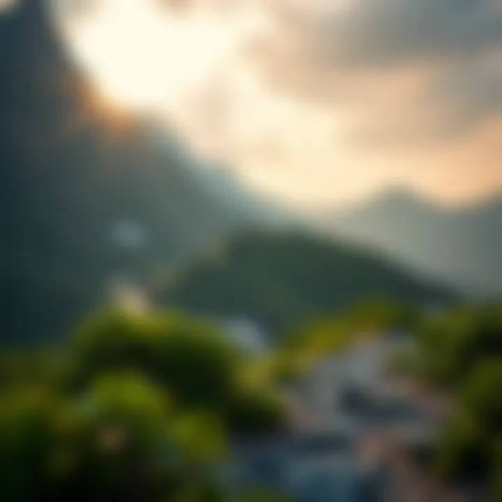 Environmental Considerations in SOS Mining A serene landscape symbolizing the environmental considerations of crypto mining