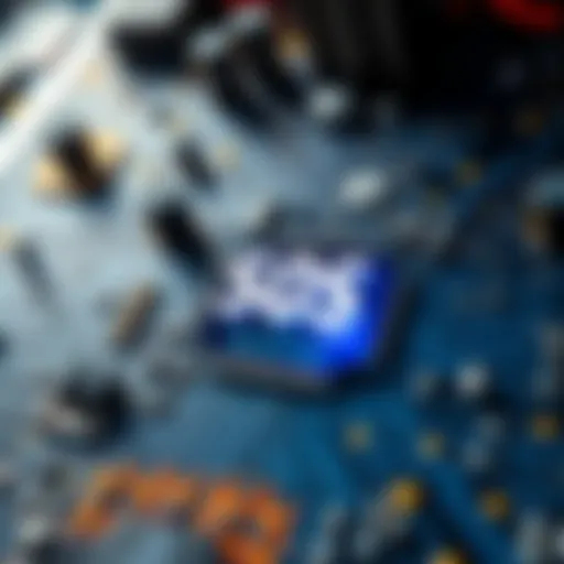 An intricate circuit board representing the technology behind SOS crypto mining