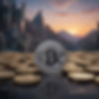 Futuristic Depiction of the Cryptocurrency Market Landscape A futuristic depiction of the cryptocurrency market landscape