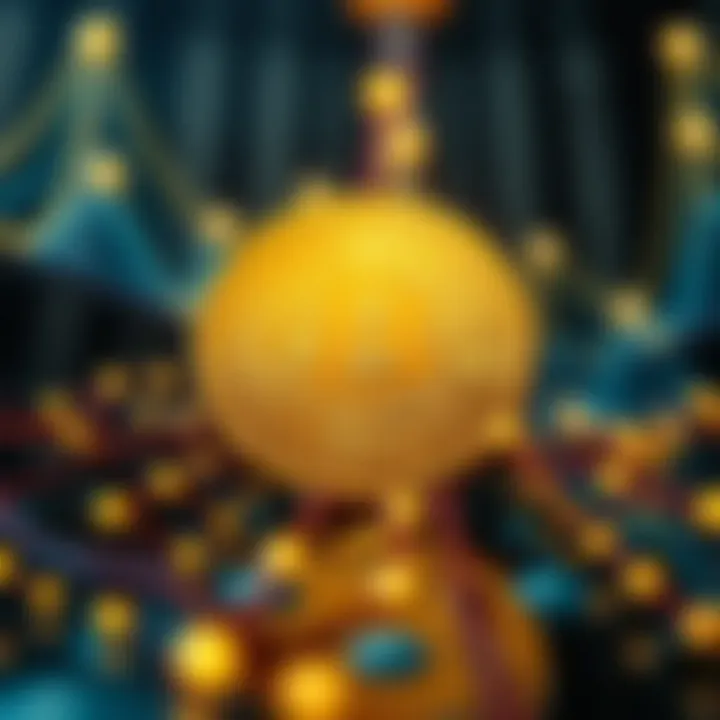 Visual representation of blockchain technology