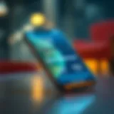 Conceptual illustration of digital wallet interface on a smartphone